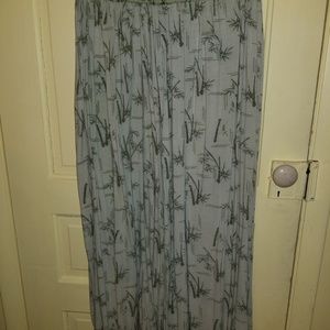 PALE GREEN WITH DARKER GREEN PRINT